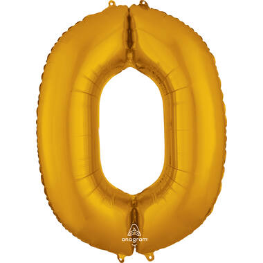 Foil Balloon - Number - 0 - Gold - 86 cm